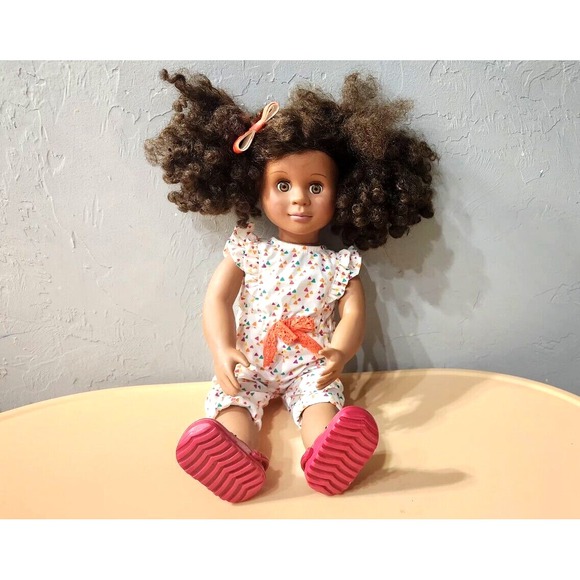 VINTAGE African American Our Generation Doll w/ Original Romper & Crocs 1998 - Picture 3 of 16